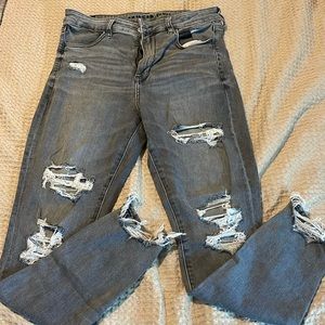 American Eagle next level stretch super hi rise skinny jeans size 12